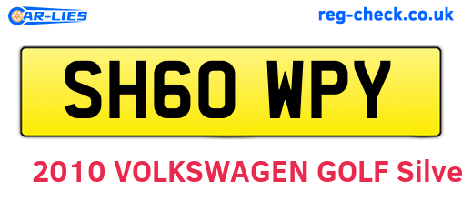SH60WPY are the vehicle registration plates.