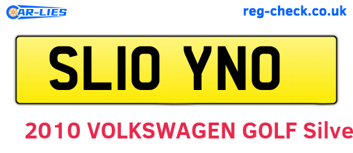SL10YNO are the vehicle registration plates.