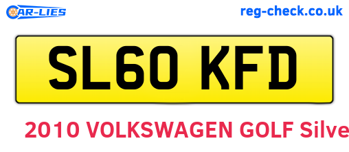 SL60KFD are the vehicle registration plates.