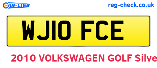 WJ10FCE are the vehicle registration plates.