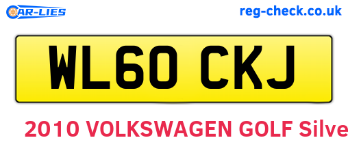 WL60CKJ are the vehicle registration plates.