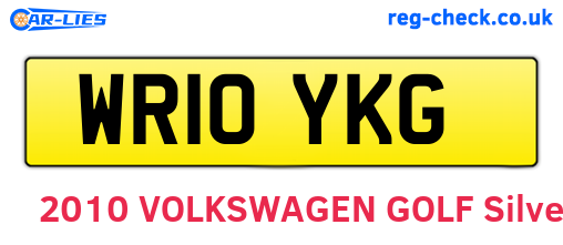 WR10YKG are the vehicle registration plates.