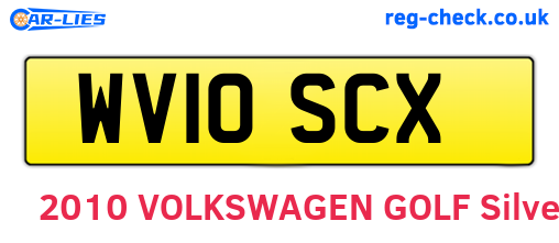 WV10SCX are the vehicle registration plates.