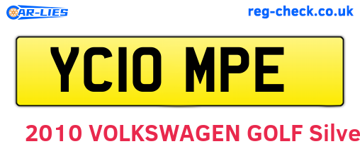 YC10MPE are the vehicle registration plates.