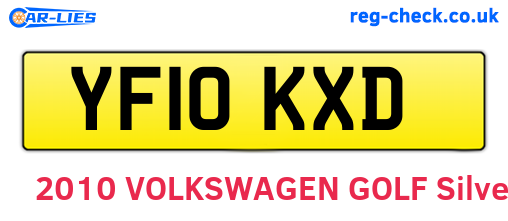 YF10KXD are the vehicle registration plates.