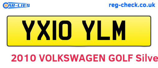 YX10YLM are the vehicle registration plates.