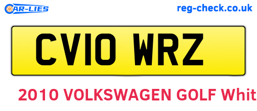 CV10WRZ are the vehicle registration plates.
