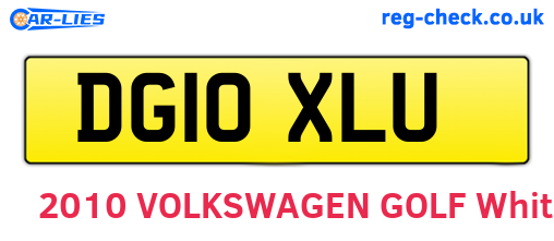 DG10XLU are the vehicle registration plates.