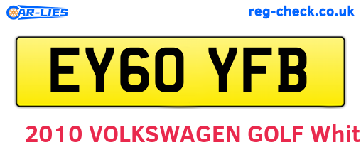 EY60YFB are the vehicle registration plates.