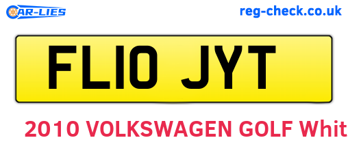 FL10JYT are the vehicle registration plates.