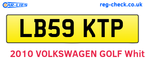 LB59KTP are the vehicle registration plates.