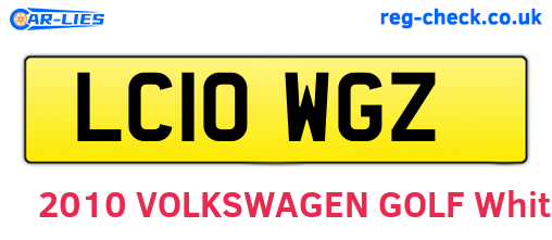 LC10WGZ are the vehicle registration plates.