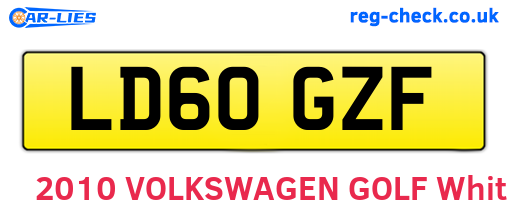 LD60GZF are the vehicle registration plates.