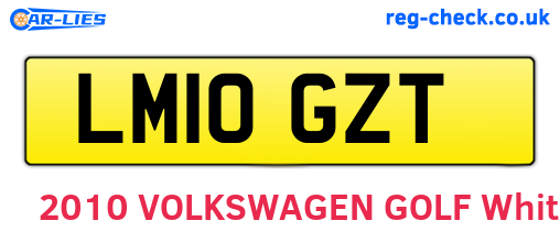 LM10GZT are the vehicle registration plates.