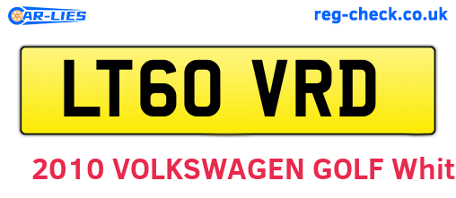 LT60VRD are the vehicle registration plates.