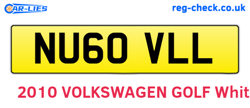 NU60VLL are the vehicle registration plates.