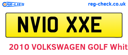 NV10XXE are the vehicle registration plates.
