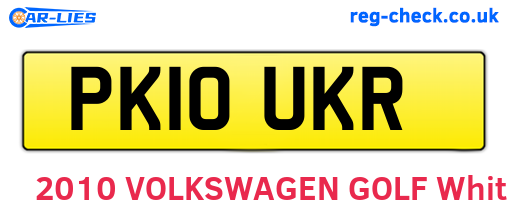 PK10UKR are the vehicle registration plates.