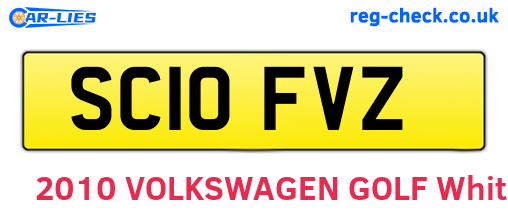 SC10FVZ are the vehicle registration plates.
