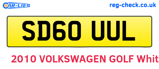 SD60UUL are the vehicle registration plates.