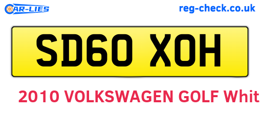 SD60XOH are the vehicle registration plates.