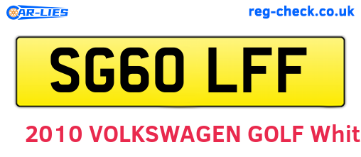 SG60LFF are the vehicle registration plates.