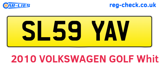 SL59YAV are the vehicle registration plates.