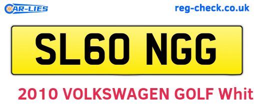 SL60NGG are the vehicle registration plates.
