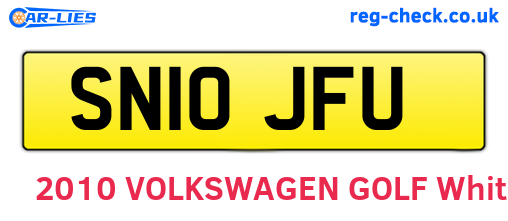 SN10JFU are the vehicle registration plates.