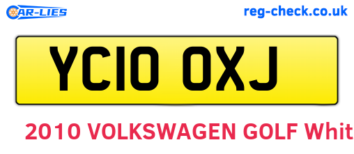 YC10OXJ are the vehicle registration plates.