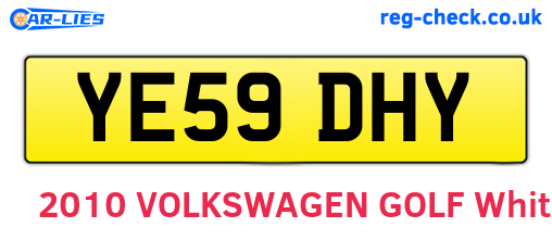 YE59DHY are the vehicle registration plates.