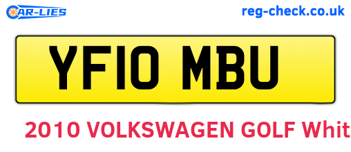 YF10MBU are the vehicle registration plates.