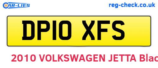 DP10XFS are the vehicle registration plates.