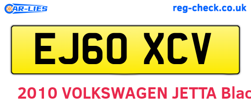 EJ60XCV are the vehicle registration plates.