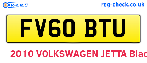 FV60BTU are the vehicle registration plates.