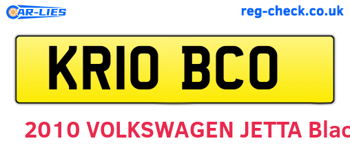 KR10BCO are the vehicle registration plates.