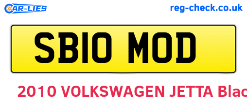 SB10MOD are the vehicle registration plates.