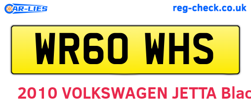 WR60WHS are the vehicle registration plates.