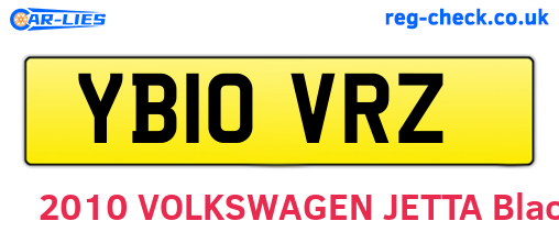 YB10VRZ are the vehicle registration plates.