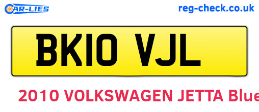BK10VJL are the vehicle registration plates.