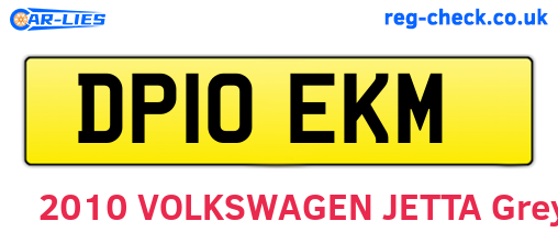 DP10EKM are the vehicle registration plates.