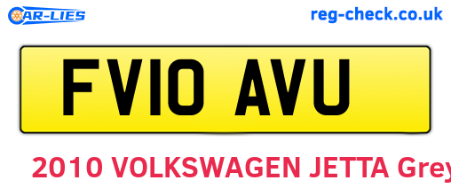 FV10AVU are the vehicle registration plates.