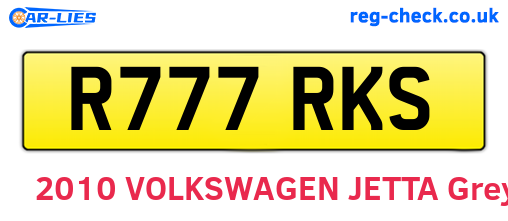 R777RKS are the vehicle registration plates.