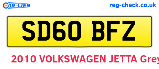 SD60BFZ are the vehicle registration plates.