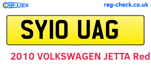 SY10UAG are the vehicle registration plates.