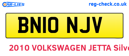 BN10NJV are the vehicle registration plates.