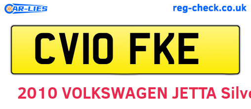 CV10FKE are the vehicle registration plates.