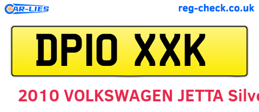 DP10XXK are the vehicle registration plates.