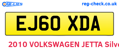 EJ60XDA are the vehicle registration plates.