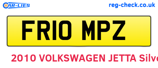 FR10MPZ are the vehicle registration plates.